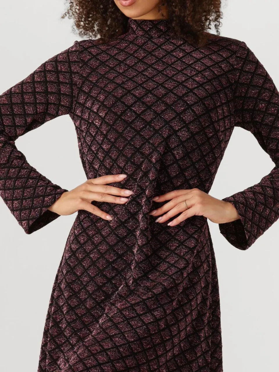 Ana Alcazar Dames Jurken Dress Drop Back - Bordeaux, foto 4