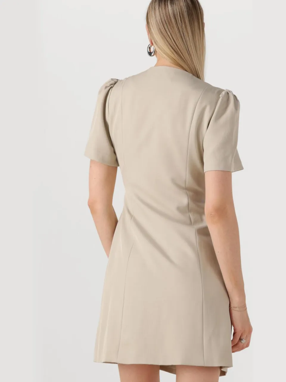 NEO NOIR Dames Jurken Sendita Eyelet Dress - Beige, foto 3