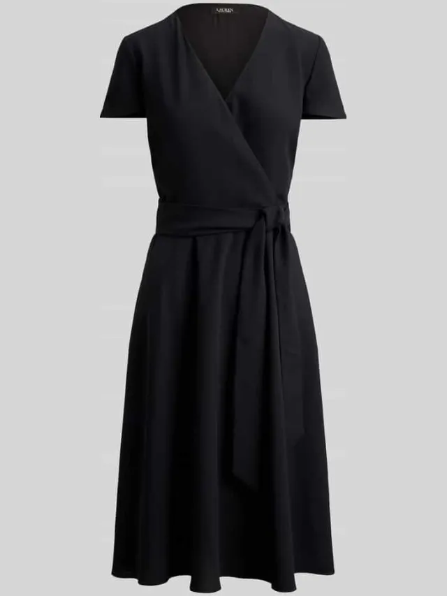 Lauren Ralph Lauren Getailleerde vrijetijdsjurk van chiffon zwart, foto 2