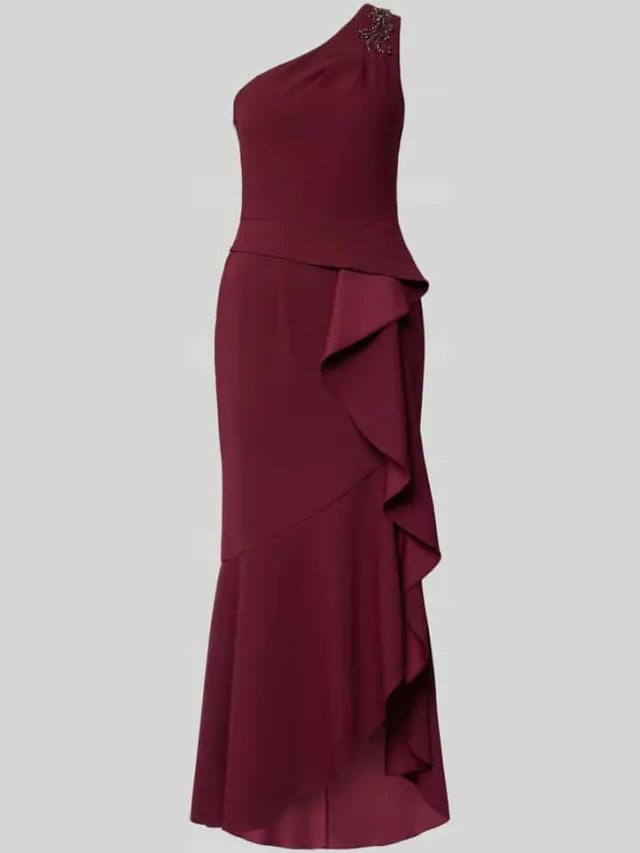 Adrianna Papell midi-jurk met siersteentjes bordeaux, foto 2