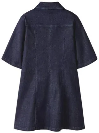 NAME IT midi spijkerjurk donkerblauw dark blue denim, foto 3