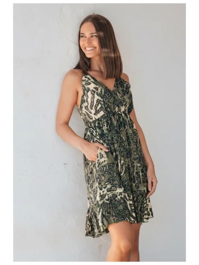 Isla Bonita By Sigris Korte Jurk Isla Bonita By Sigris Korte Jurk Groen