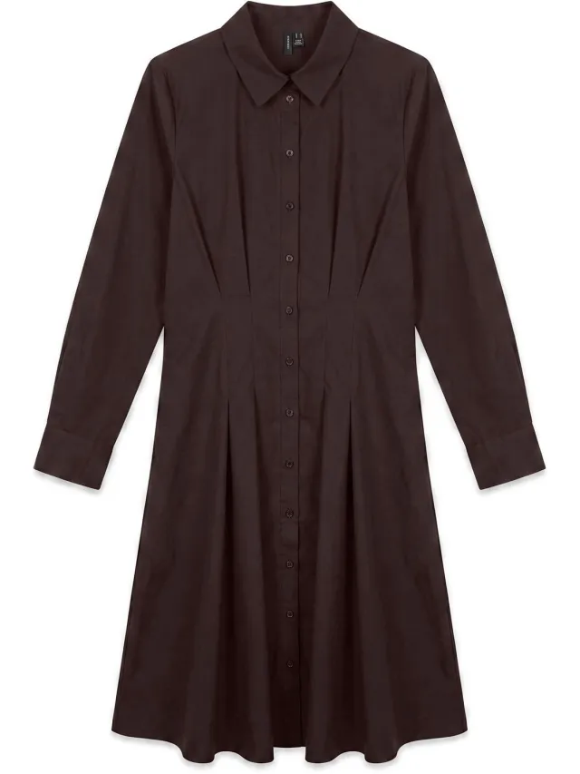 Vero Moda Jurk VMSARAH Midi-jurk Chocolate Torte 1