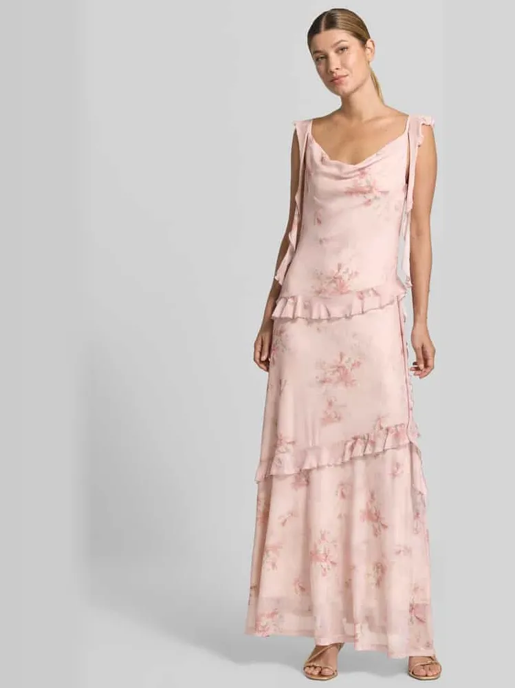 NEO NOIR Maxi-jurk van mesh model 'Adelle' Roze