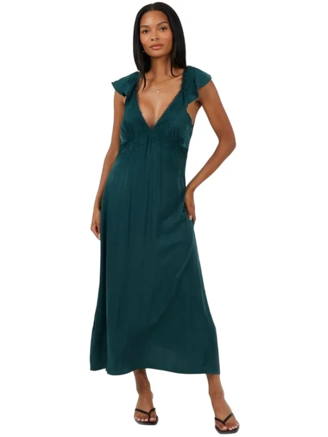 Brave Soul Dames/Dames Regular Maxi Dress (Smaragd)