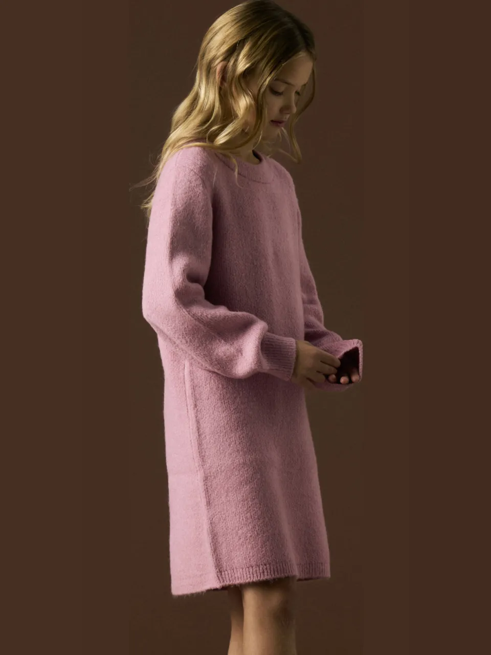 NAME IT gebreide midi jurk lila, foto 4