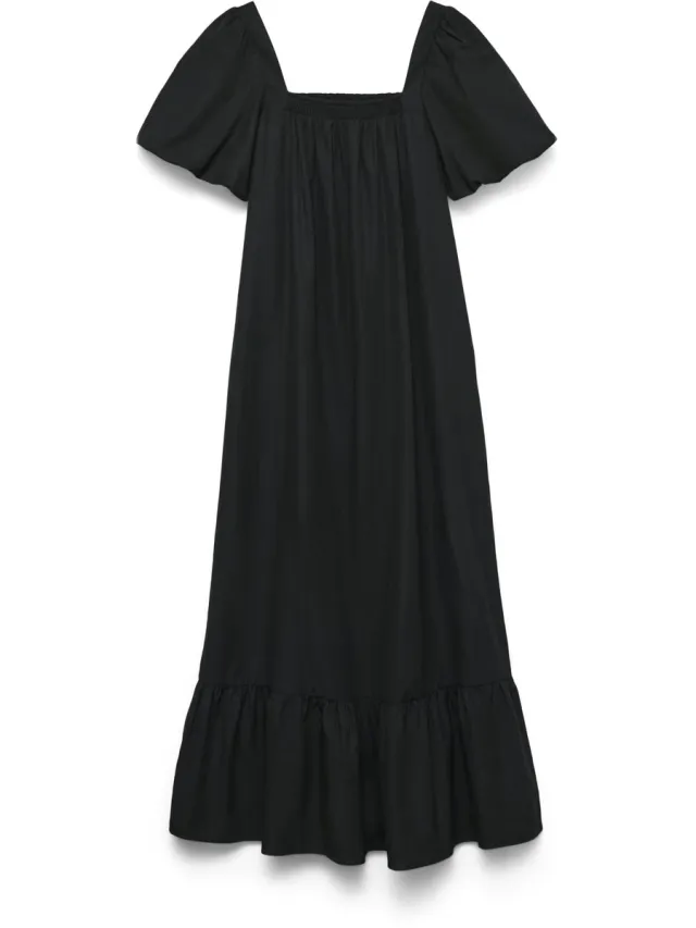 Vero Moda Jurk VMSAGA Lange jurk Zwart