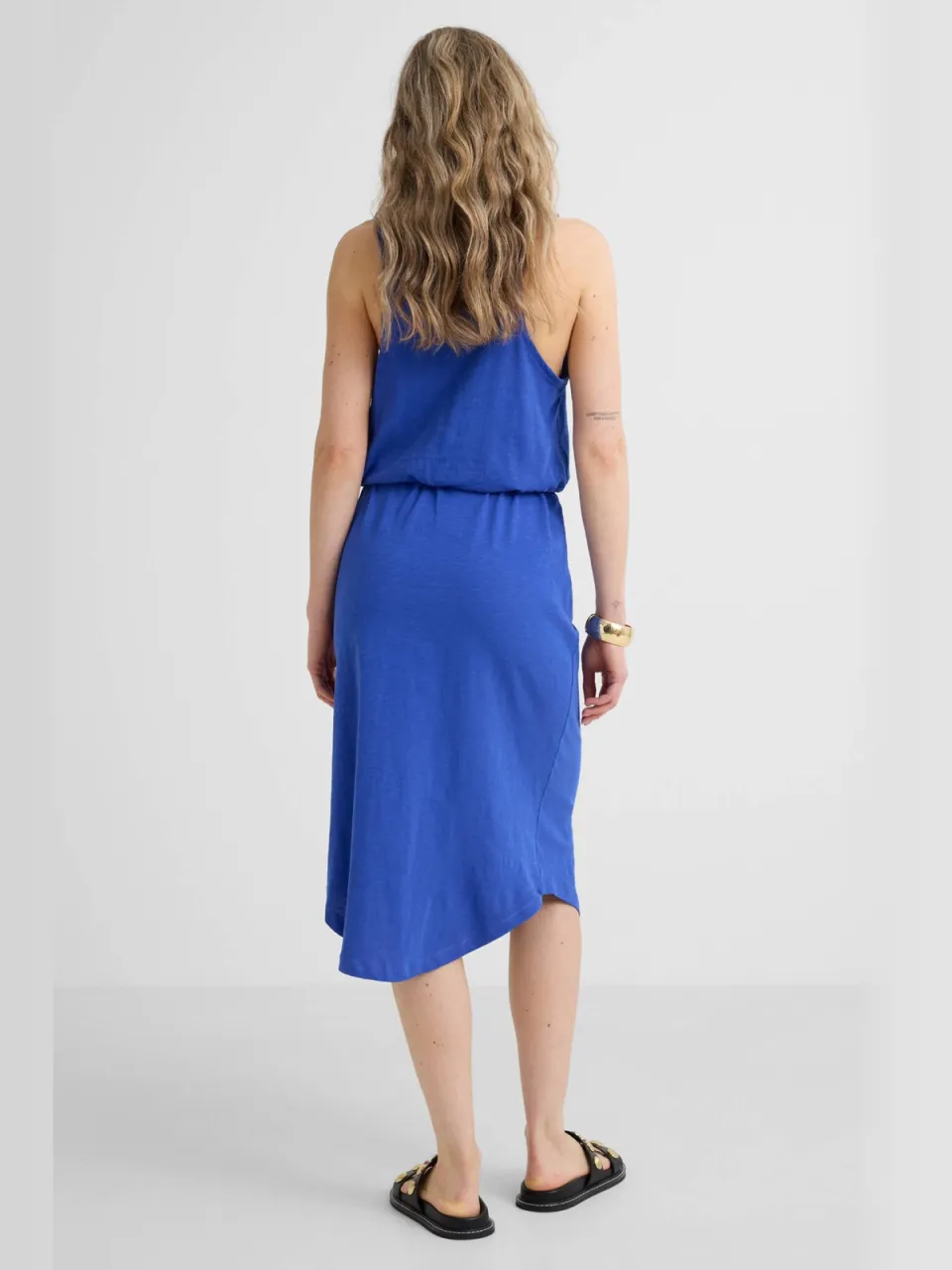 Anytime midi jurk met V-hals felblauw, foto 2