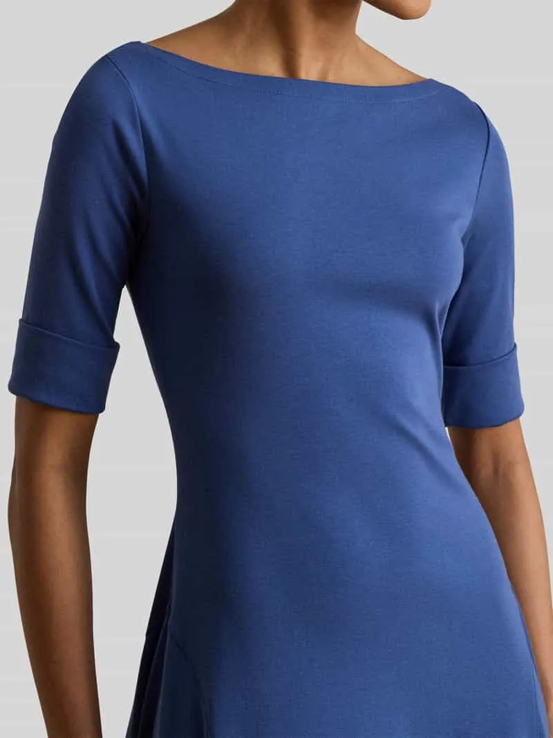 Lauren Ralph Lauren regular fit jersey jurk van katoenmix model 'MUNZIE' blauw, foto 3