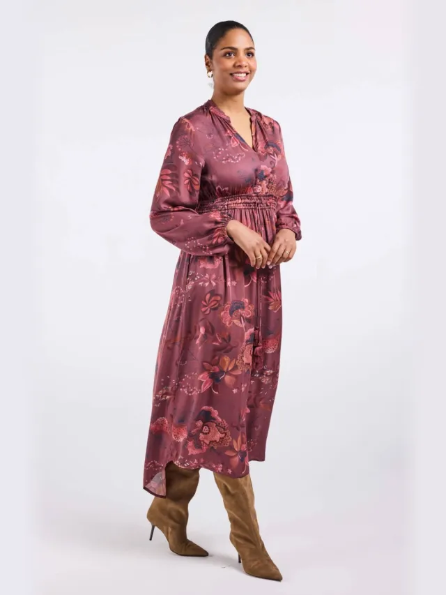 Didi gebloemde maxi jurk - roze