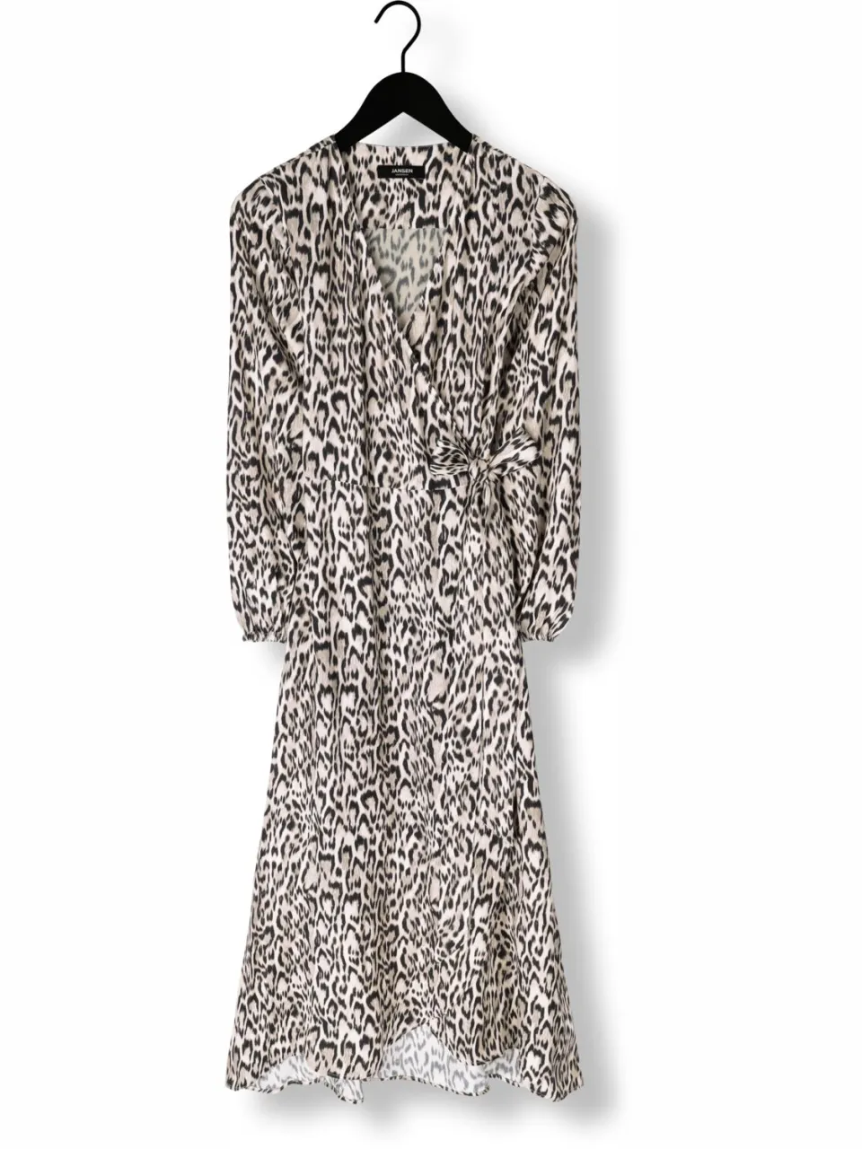 JANSEN Amsterdam Dames Jurken Rebecca Jurk Wa 564 Wrap Long Sleeve - Bruin, foto 2