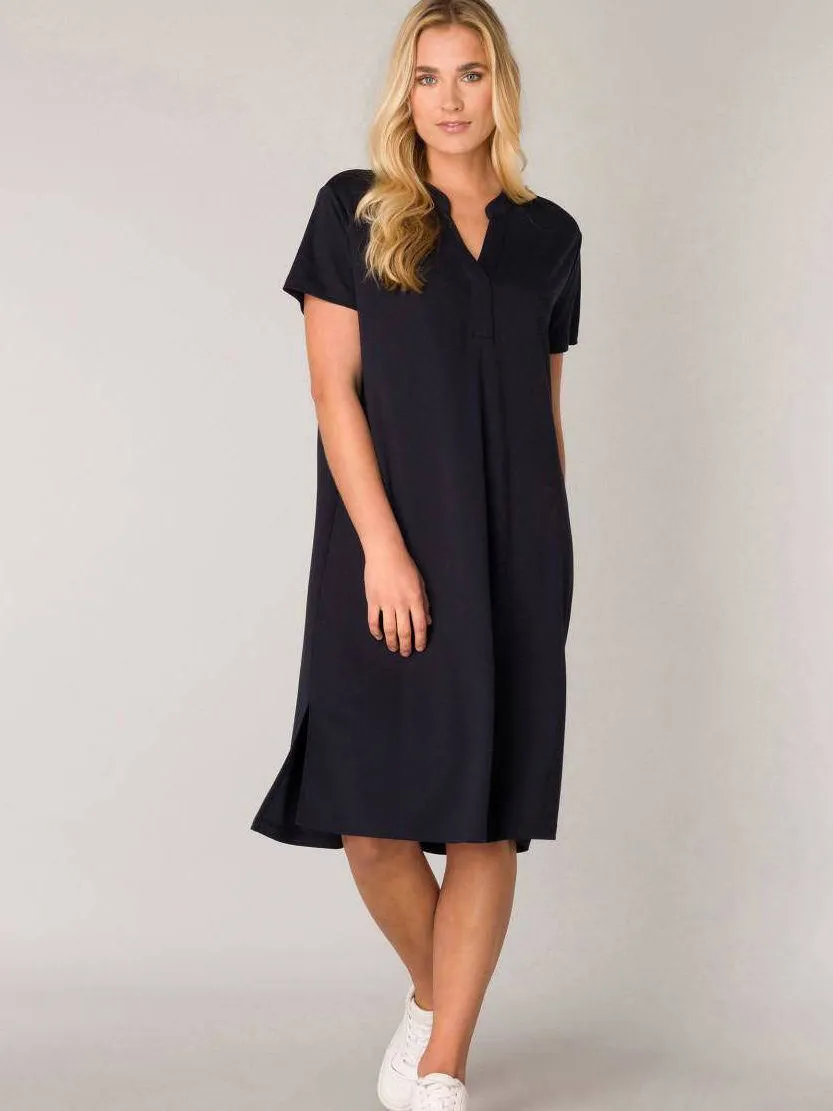 Base Level jurk Yen met ceintuur donkerblauw, foto 4