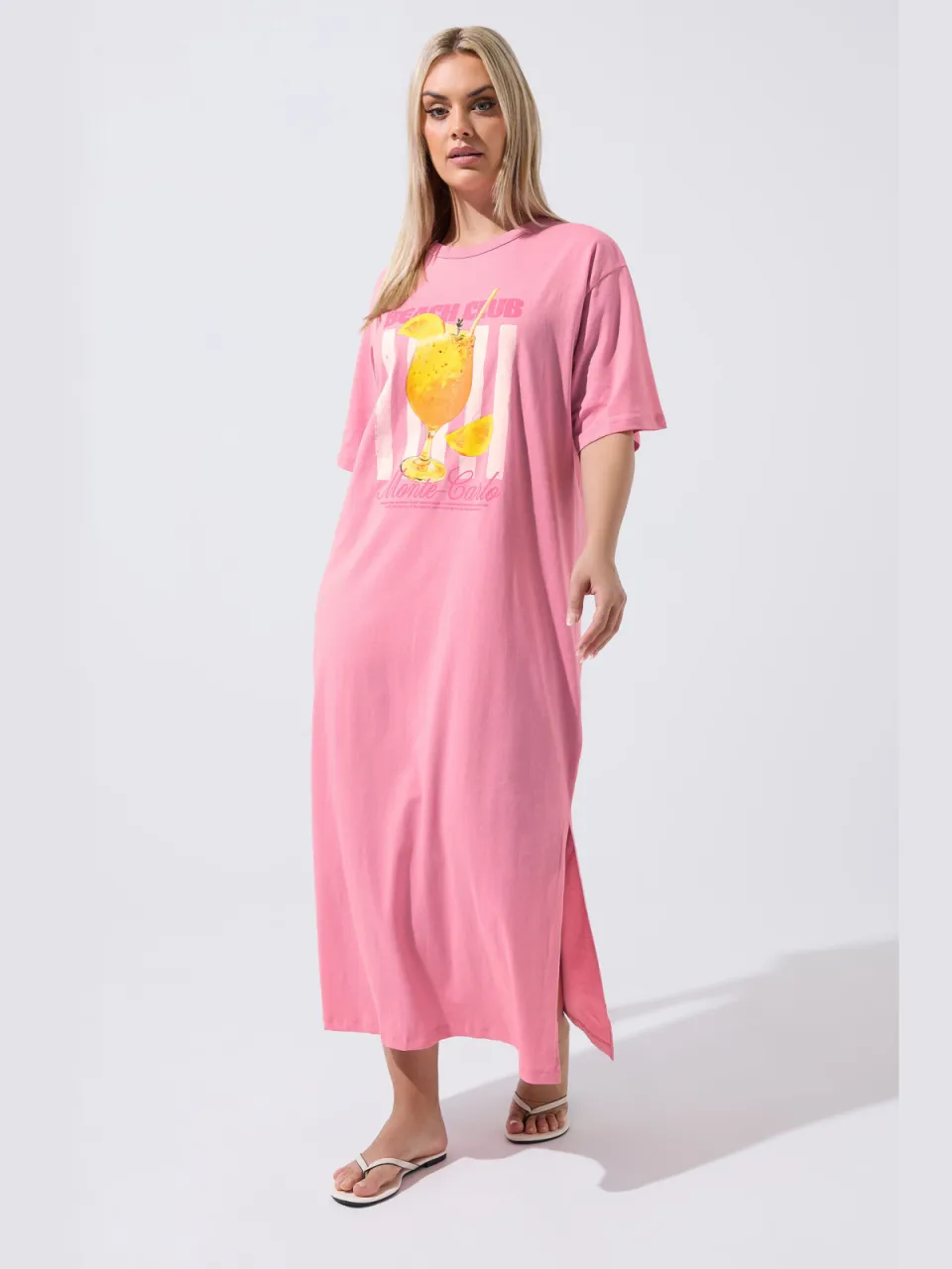 Limited Collection Roze 'Beach Club' Maxijurk, foto 2