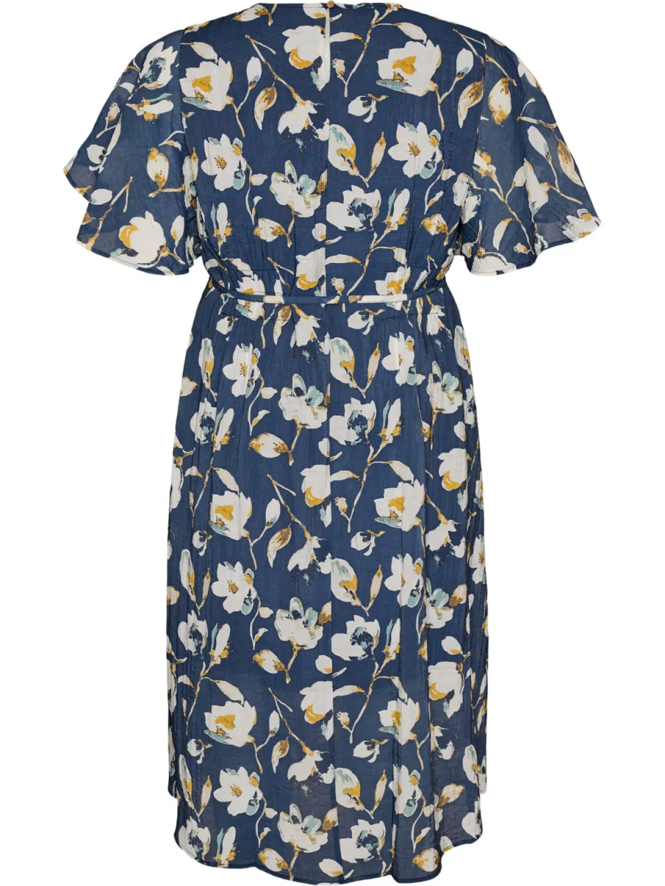 Zizzi gebloemde midi jurk Plus Size - blauw, foto 2