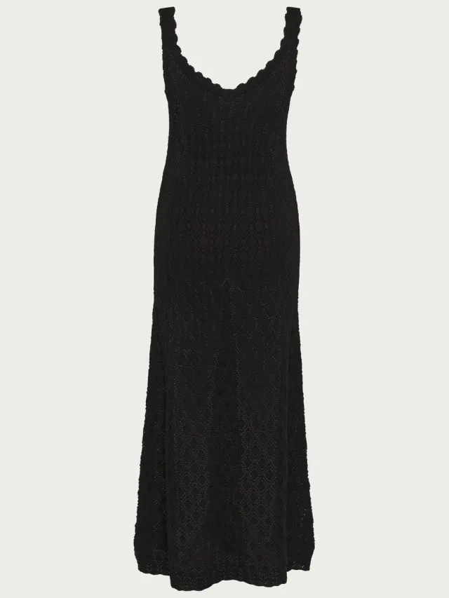 Kaffe Kanten maxi-jurk voor dames KAFFE Jona Zwart