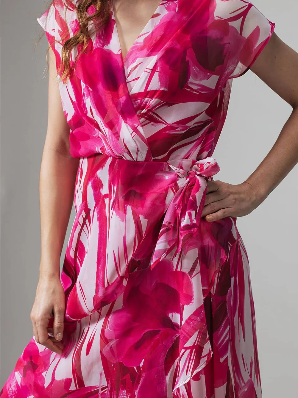 LabeL DOT wikkel-/overslagjurk roze, foto 5