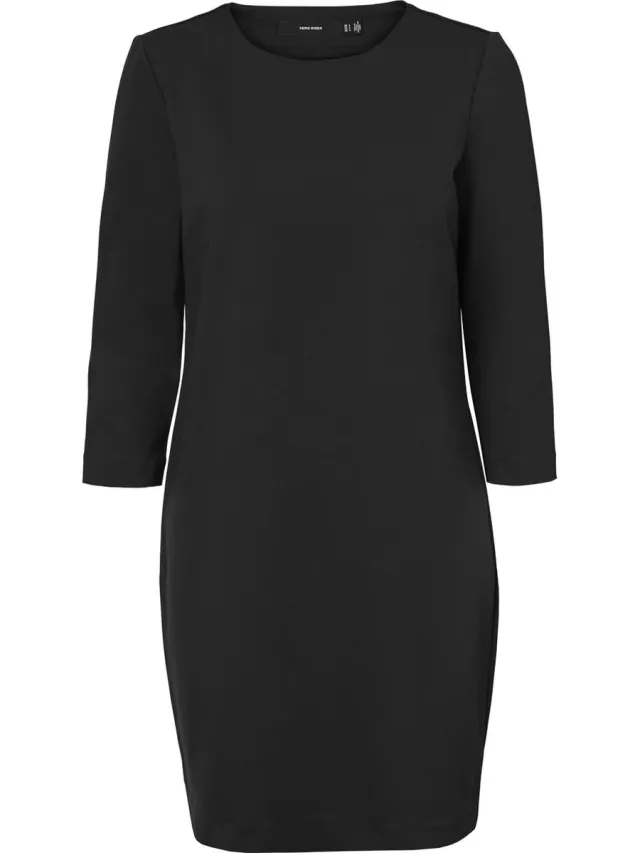 Vero Moda VMEVA 34 SLEEVE SHORT DRESS GA NOOS Zwart