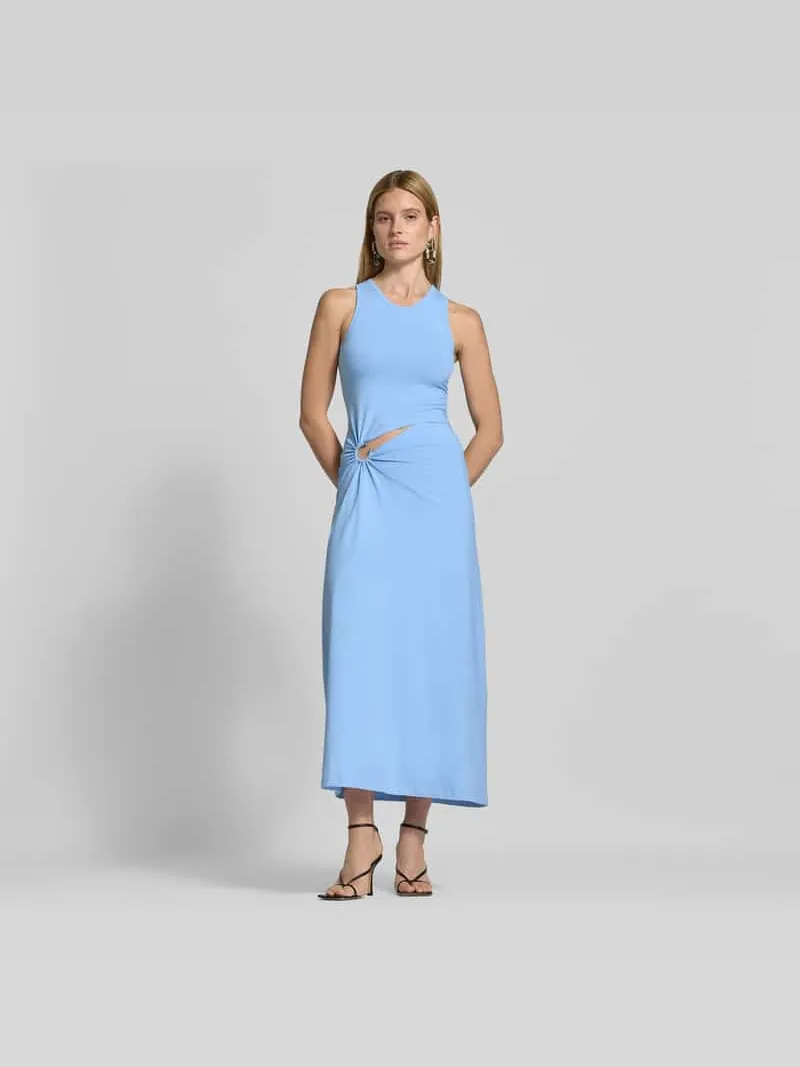 Rabanne Maxi-jurk met Cut-out Lichtblauw