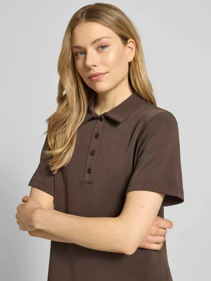 My Essential Wardrobe Polojurk met knoopsluiting model 'Helle' taupe, foto 4