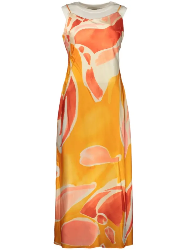 Desigual Arancione Polyester Damesjurk Oranje