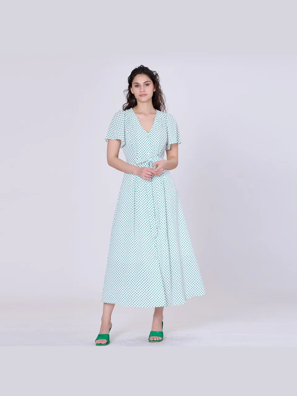 S&J Weekends Polka stip flard shirt-jurk wit, foto 2