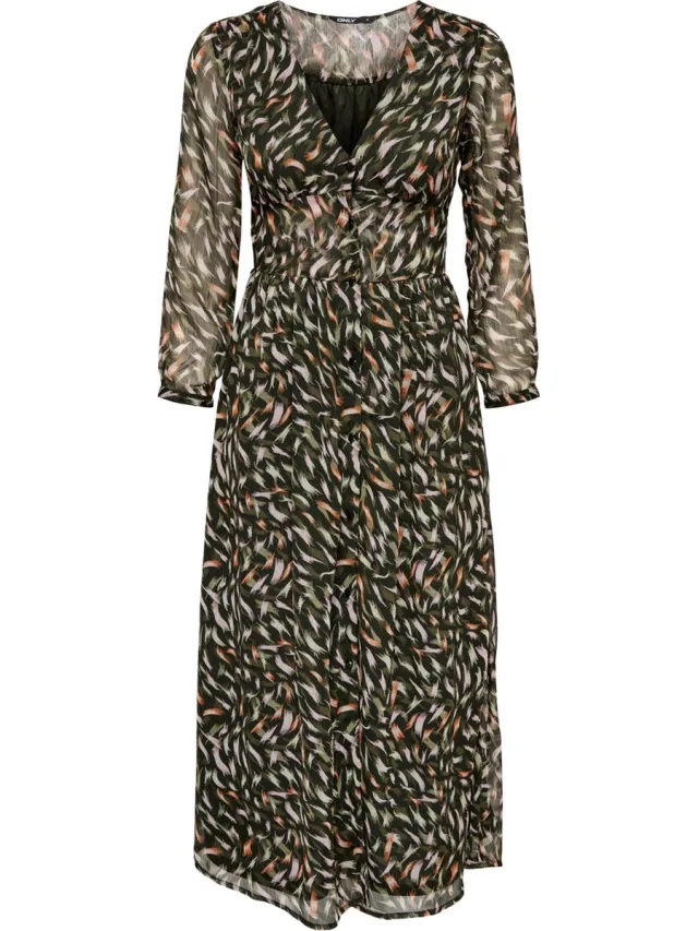 Only ONLSLOANE 7/8 MIDI DRESS PTM Dames Jurk Rosin