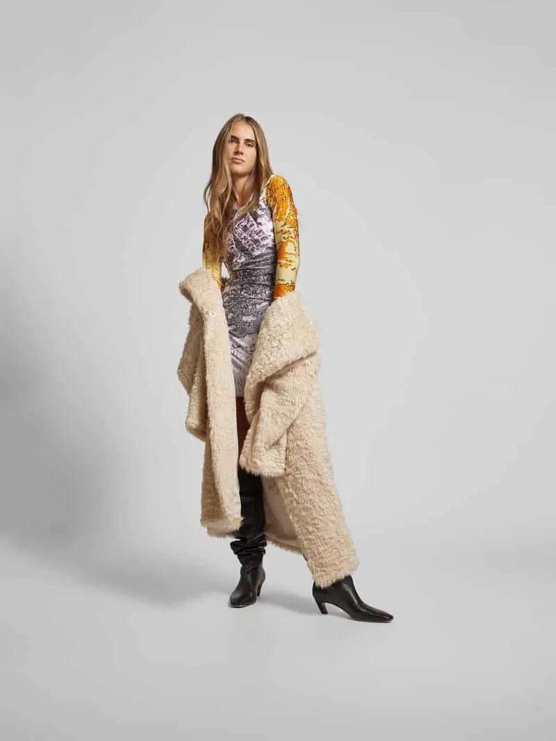 Diesel Mini-jurk met v-hals middengrijs, foto 4