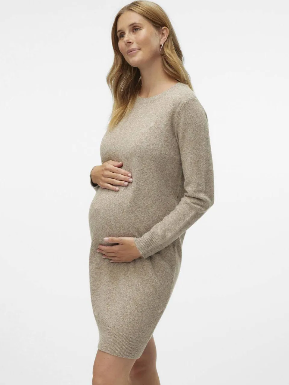 Vero Moda Maternity zwangerschapsjurk beige, foto 3