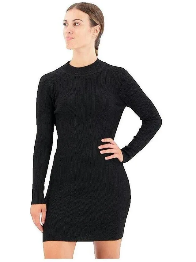 Superdry Jurk Superdry Courte Backless Bodycon Zwart
