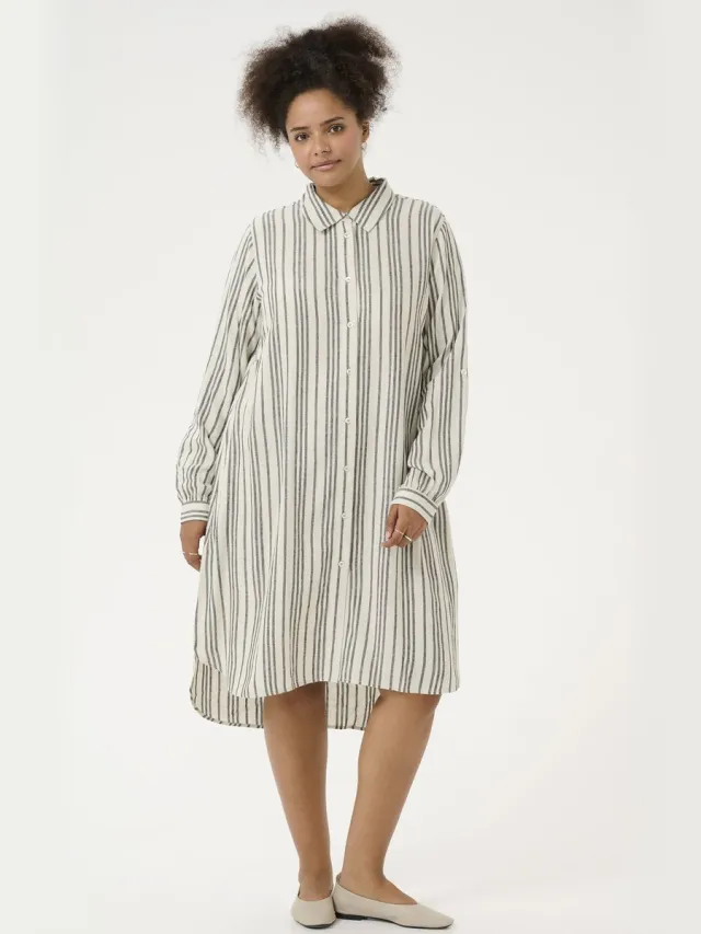 Kaffe Curve blouse jurk Mille 107124 Moonstruck / Black