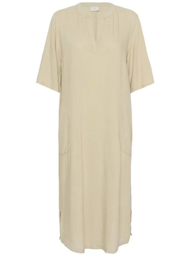 Kaffe Jurk Kamilia Kaftan Dress 10508312 Feather Gray Dames Maat - 40 Beige