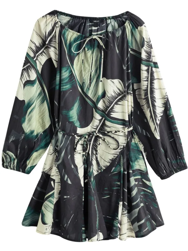 Next Dames - Mini-jurk met lange mouwen - Zwart