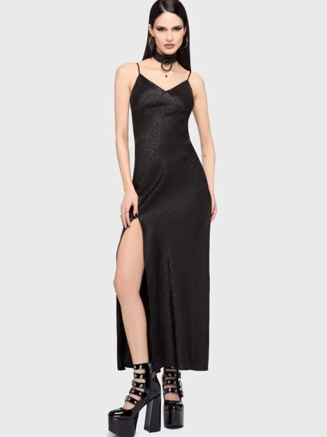 Killstar Kihilist Nova Maxi Dress Dames Maxi-jurk - zwart