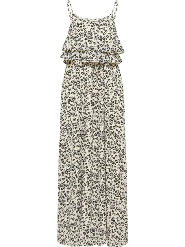 Faina Maxi jurk wit zwart