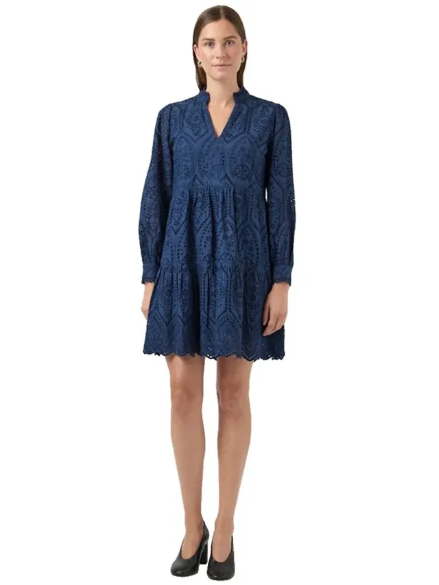 Yas Holi Korte Jurk Met Lange Mouwen Blauw 2XL Vrouw Sargasso Sea