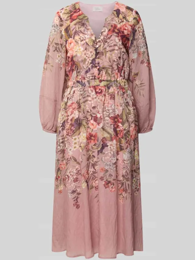 ROBE LÉGÈRE Getailleerde vrijetijdsjurk van lyocellmix oudroze, foto 2