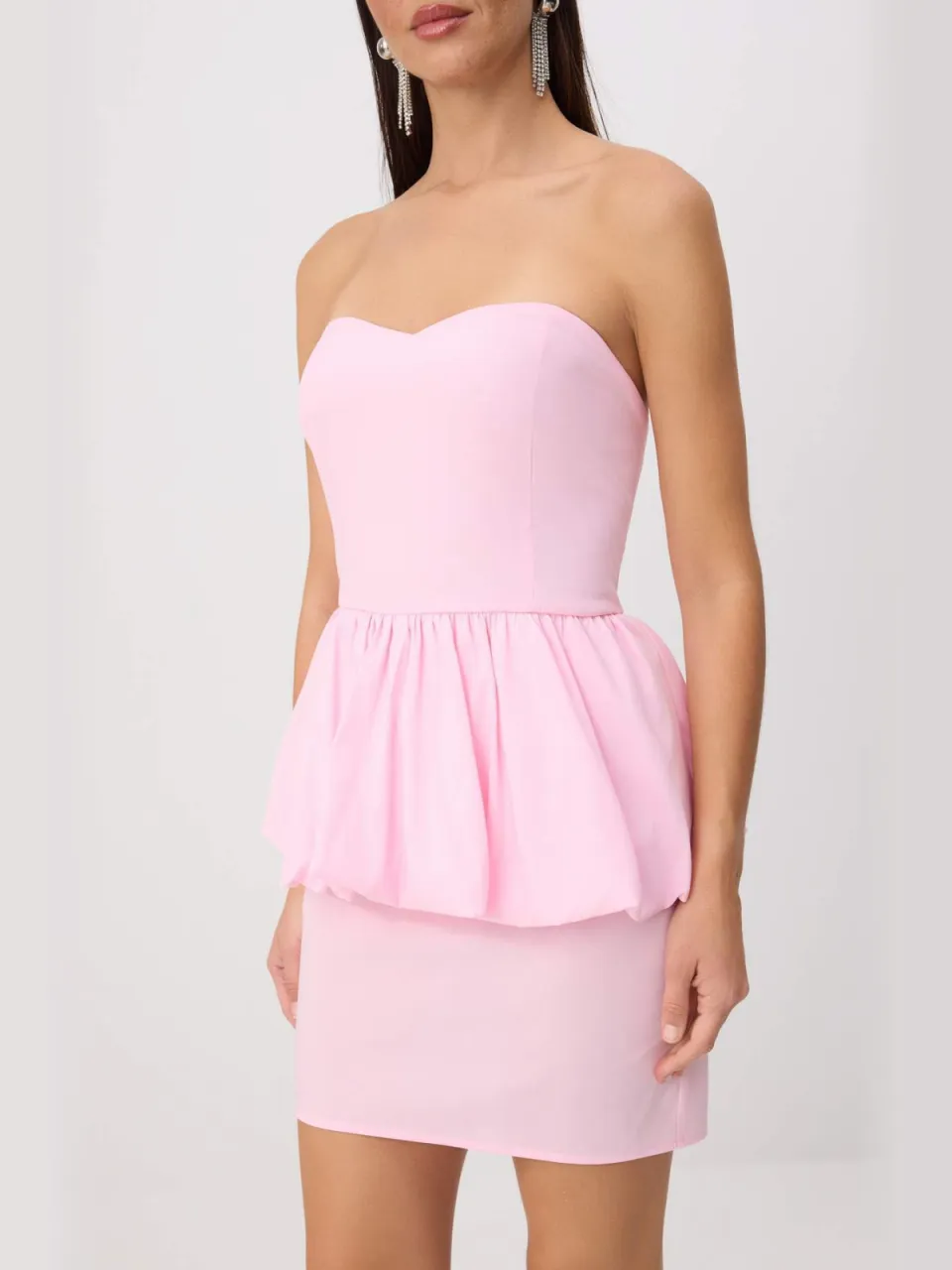 Trendyol TRENDYOLMİLLA Dames Roze Stippen Kort / Mini Mouwloos Bodycon Jurken, foto 2