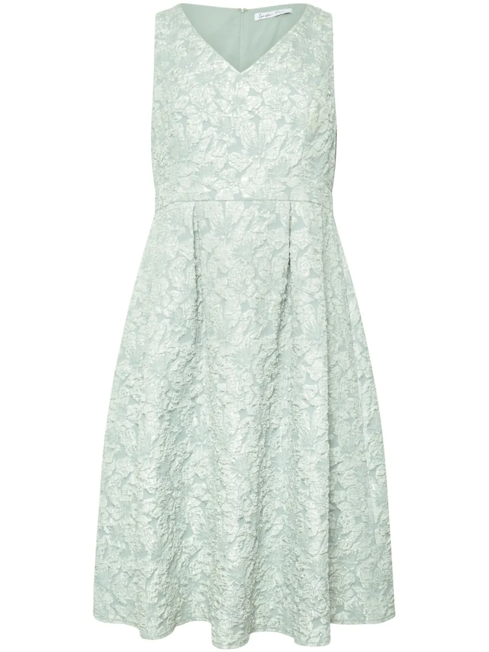 Yours London Jacquard Skaterjurk Met Bloemenmotief In Lichtgroen groen, foto 5