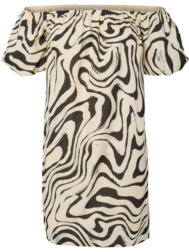 Yas midi-jurk YASOXY OFF-SHOULDER Pristine