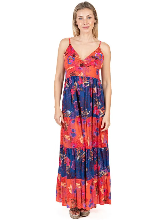 Isla Bonita By Sigris Lange Jurk Isla Bonita By Sigris Lange Midi -Jurk Rood