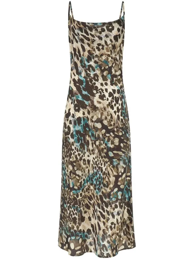 Guess Lange damesjurk Guess New Akilina aquarelle leopard pr