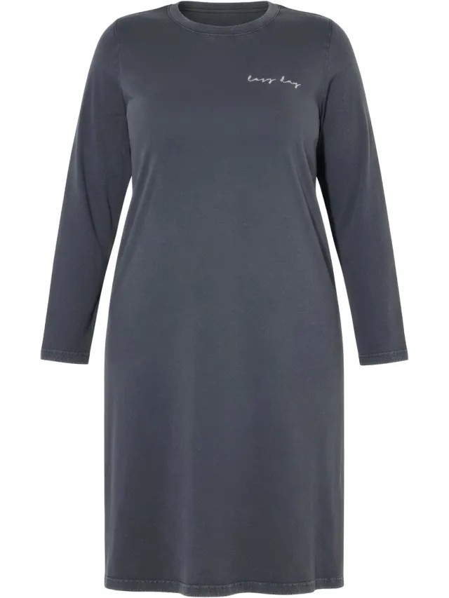 Studio Untold Dames - Jerseyjurk A-lijn midi-lengte - Antraciet melange - Maat 54+