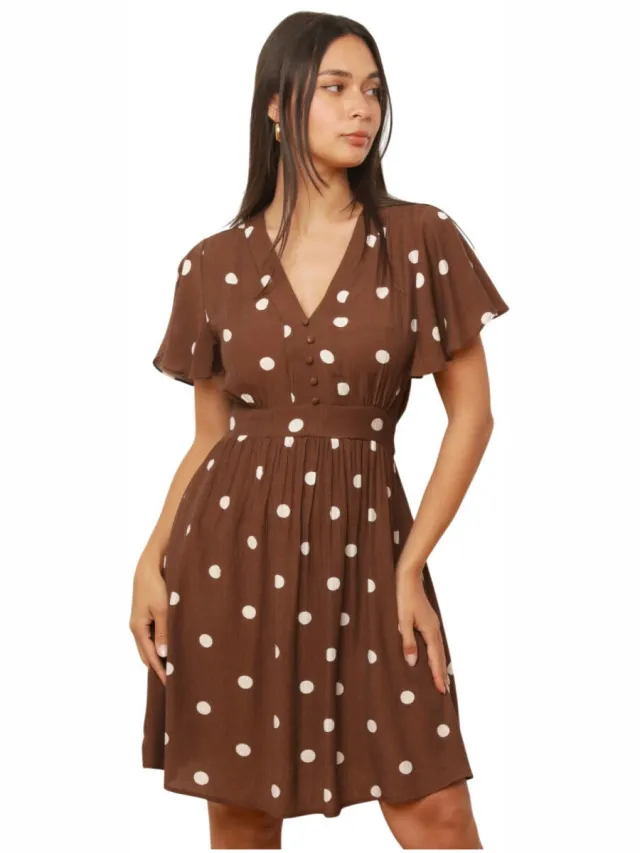 La Modeuse Korte Jurk La Modeuse 78737_P187340 Bruin