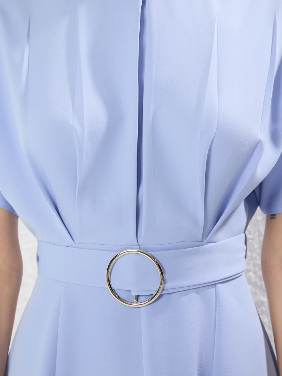 Trendyol TRENDYOLMİLLA Dames Blauw Effen Maxi Driekwart mouw Casual A-lijn Jurken, foto 2