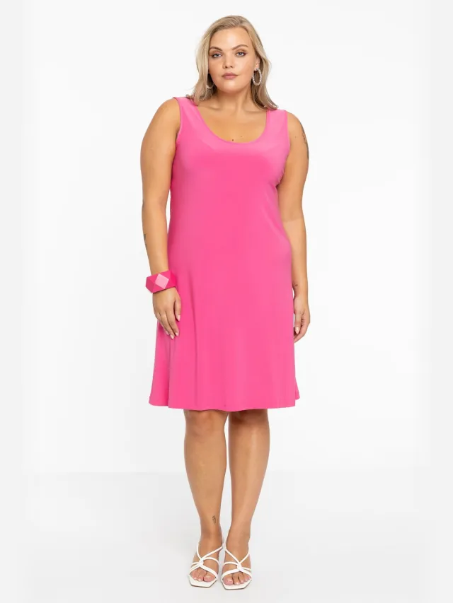 Yoek Jurk mouwloos wijd | Roze