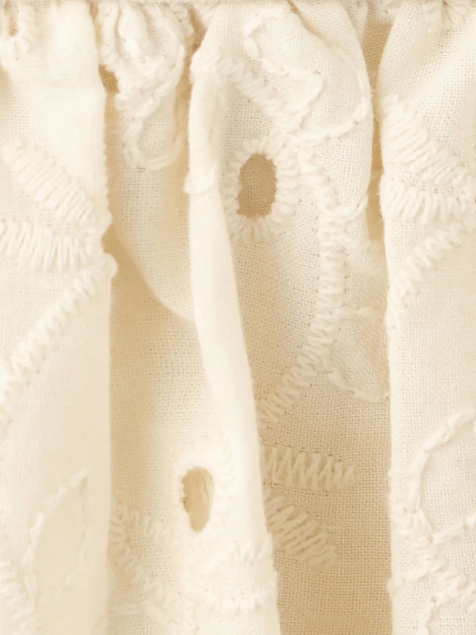 Mango strapless maxi broderie jurk - lichtgeel, foto 6