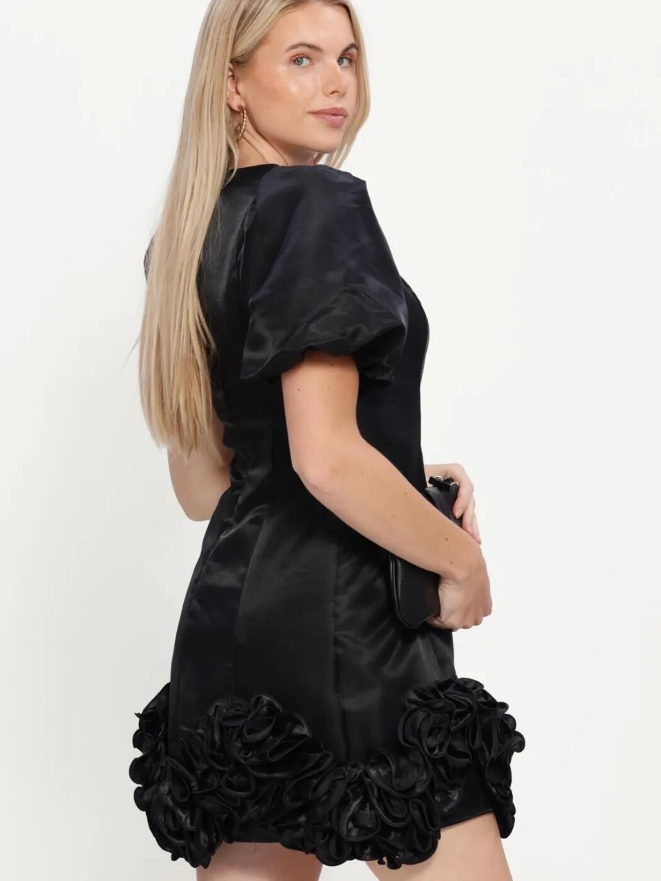 Y.A.S. YAS Dames Jurken Yaselina Wave 2/4 Dress - Zwart, foto 3