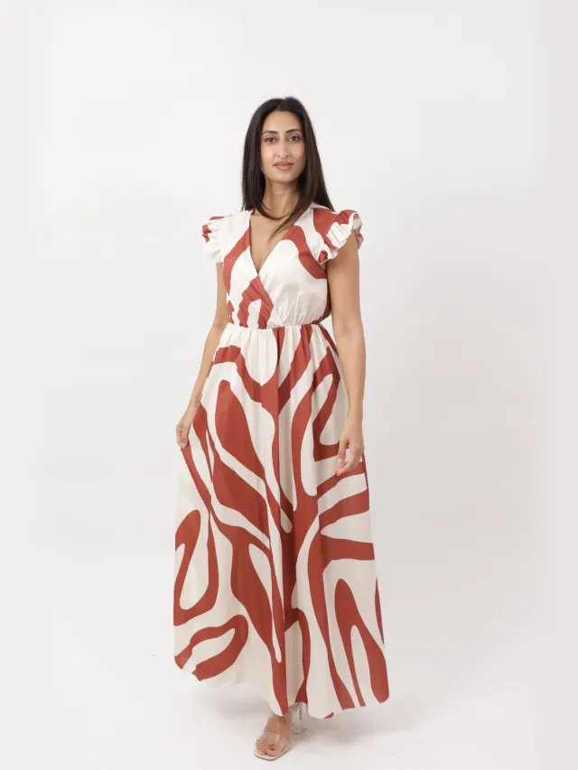 Elara Maxikleid Hellbraun