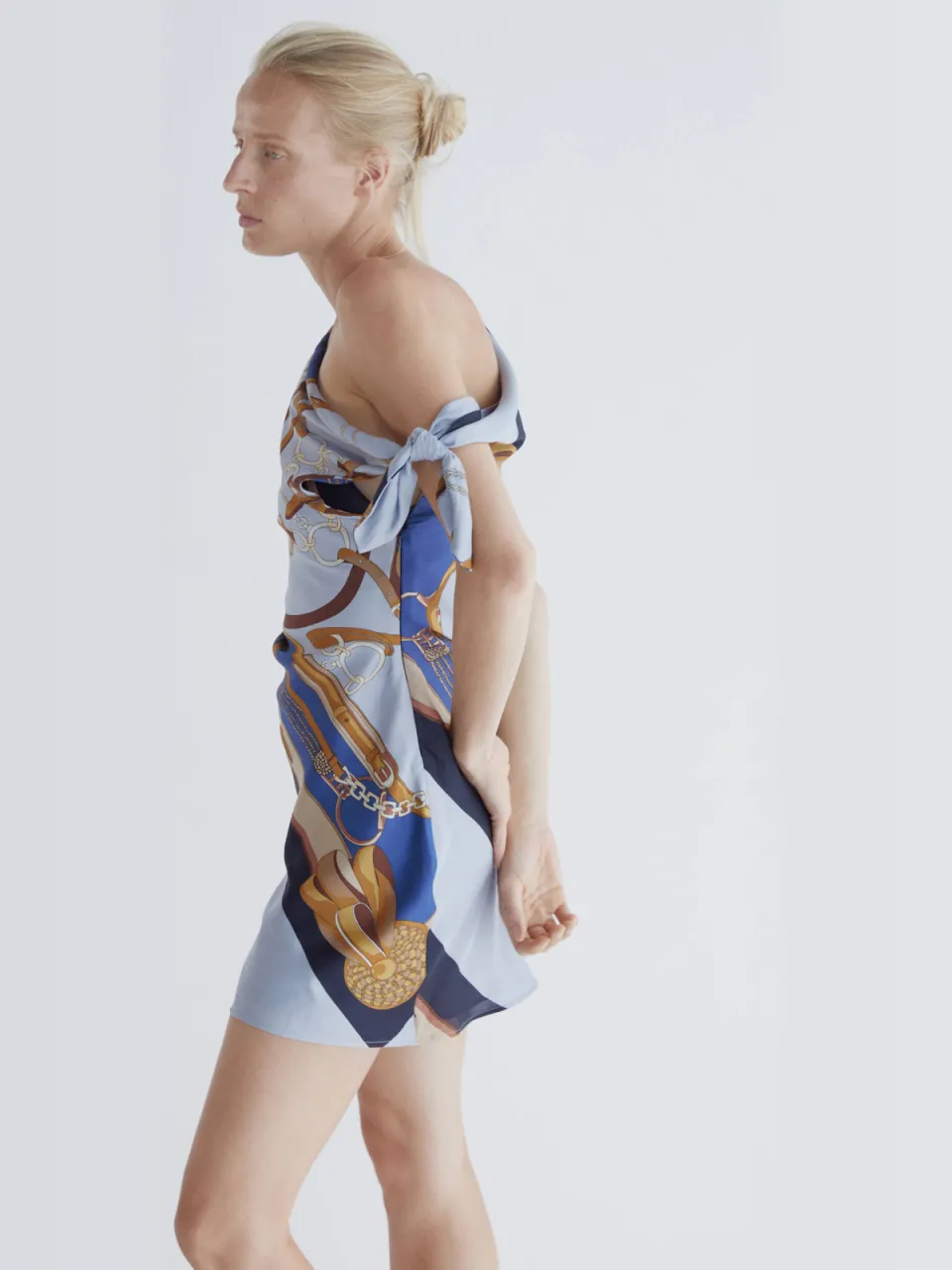 Mango off shoulder jurk met print - meerkleurig multi, foto 3