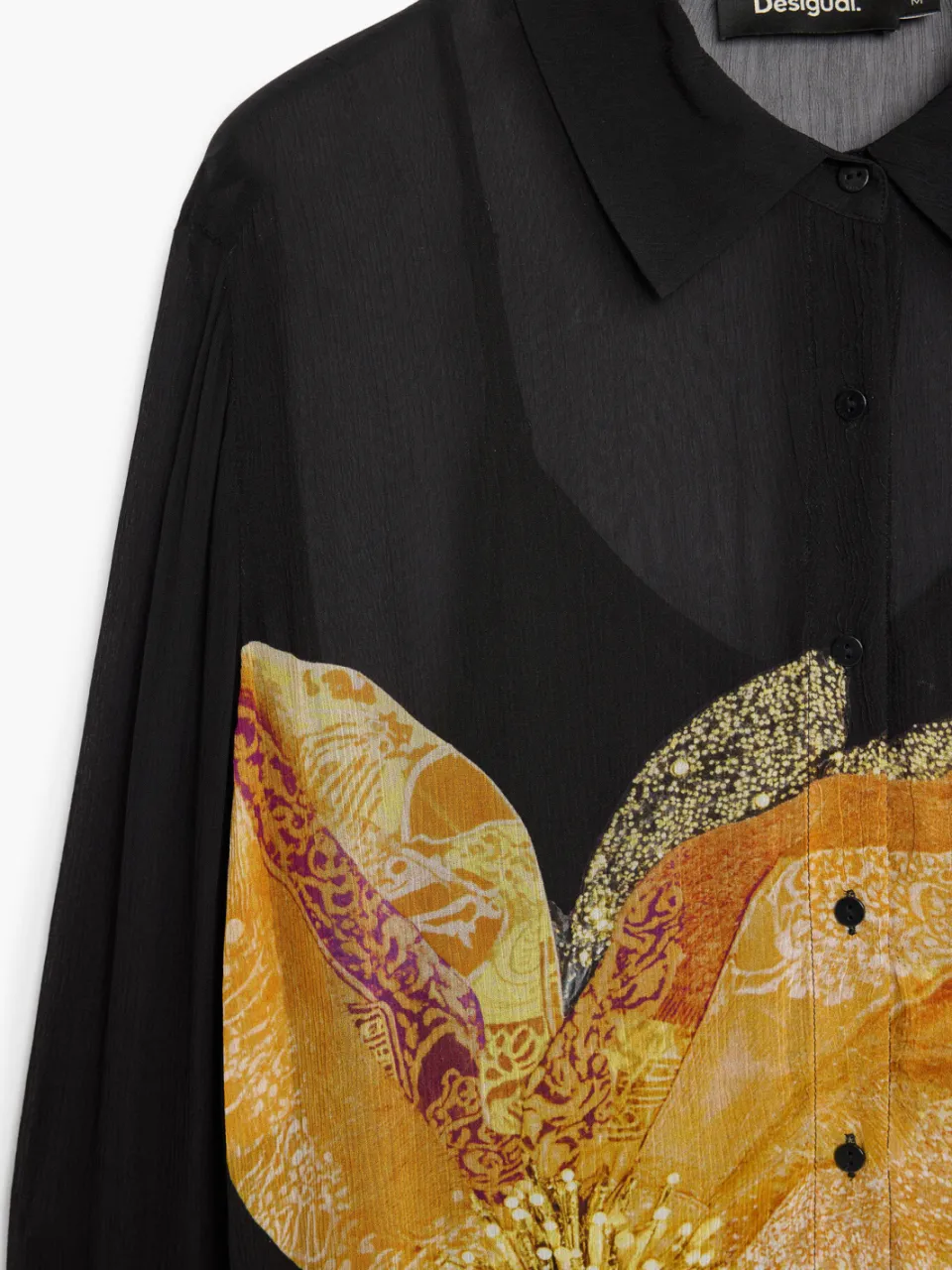Desigual gebloemde blousejurk - zwart, foto 4